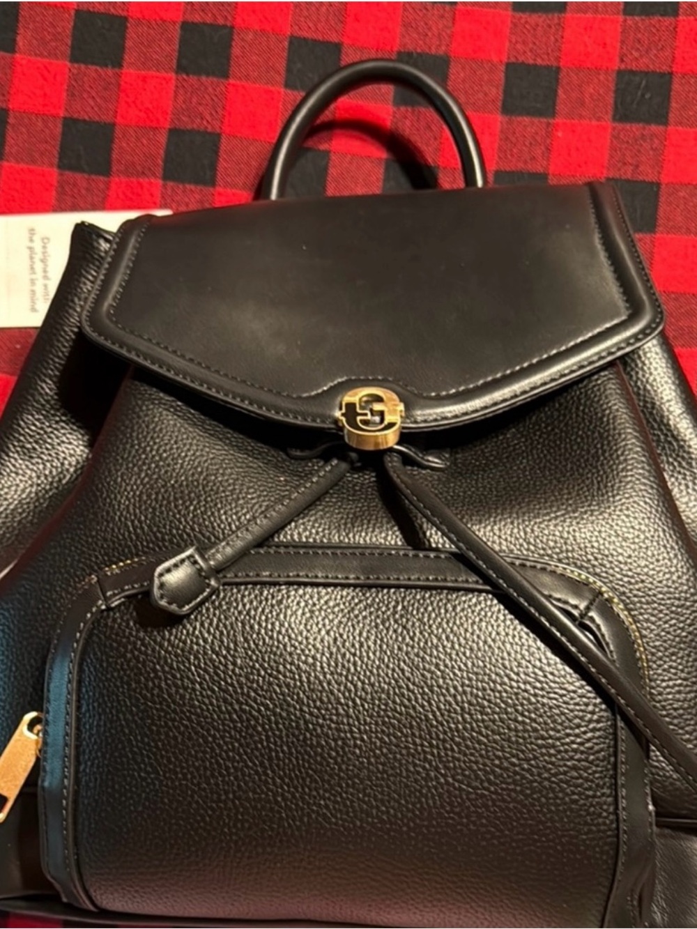 Time and Tru Black Backpack with Sophisticated Design NWT